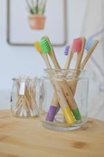 Load image into Gallery viewer, Colorful Bamboo Toothbrushes For KIDS - Case of 5
