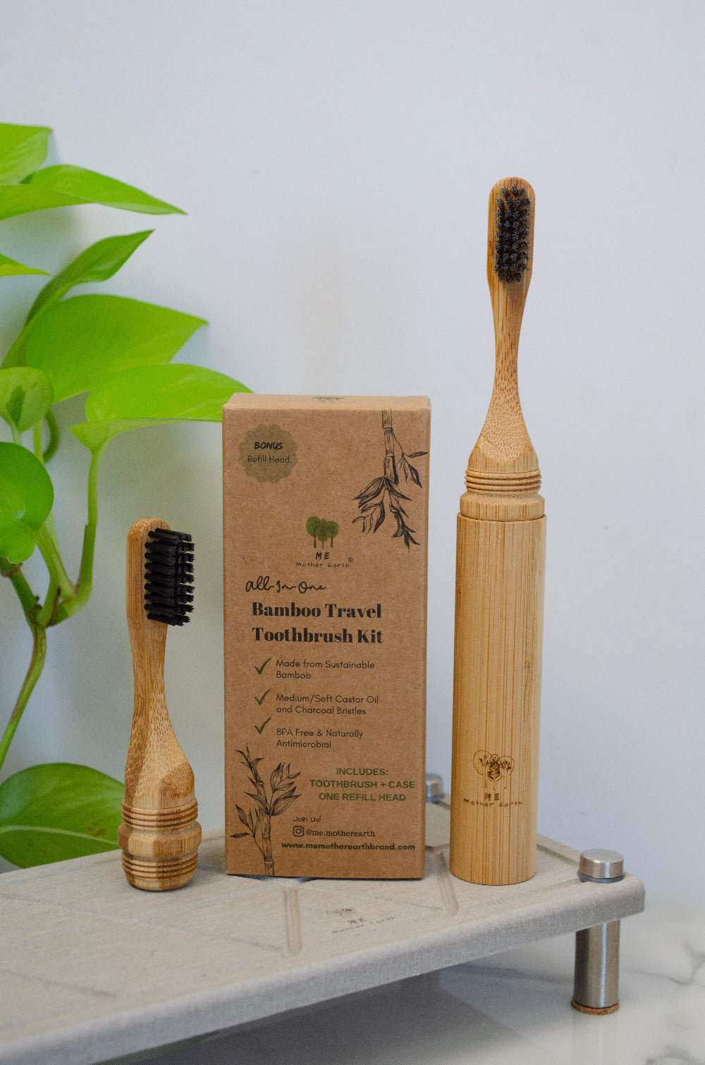 All-in-One Bamboo Travel Toothbrush 2.0 - Case of 6