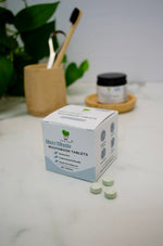 Load image into Gallery viewer, Zero Waste Mouthwash Tablets in Amber Glass Jar
