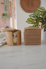 Load image into Gallery viewer, Bamboo Storage Box + Hemp Cotton Rounds Set - Case of 4
