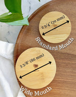 Load image into Gallery viewer, Solid Bamboo Mason Jar Lids - Case of 8

