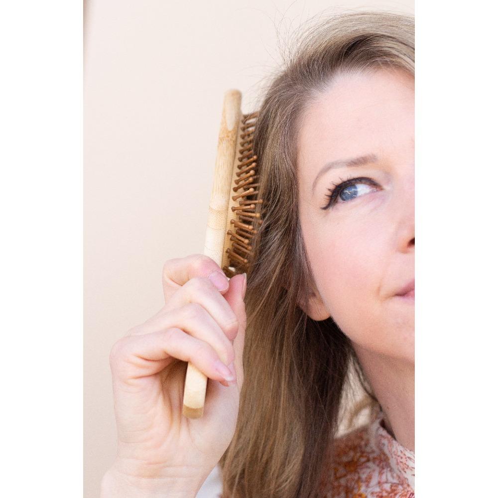 Bamboo Paddle HairBrush | me.motherearth.