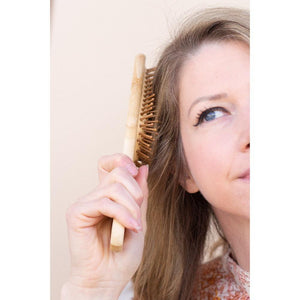 Bamboo Paddle HairBrush | me.motherearth.